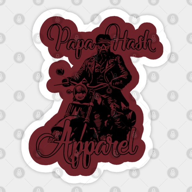 Papa Hash Apparel: Lonesome Rider Sticker by Papa Hash's House of Art